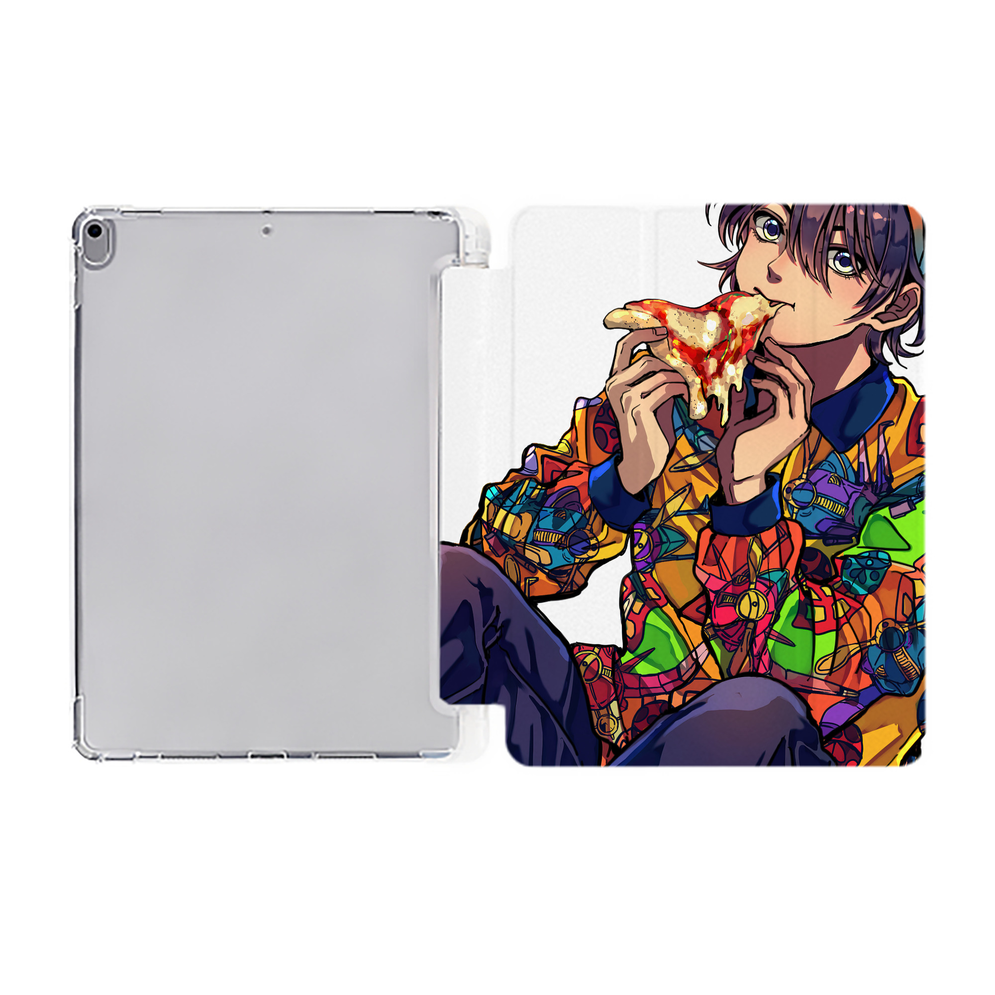 （画像用） ジョジョの奇妙な冒険 JoJo's Bizarre Adventure IPad ケース ペン収納付き 三つ折りスタンド PUレザー×シリコン 対応機種9.5/10.5/10.9インチ